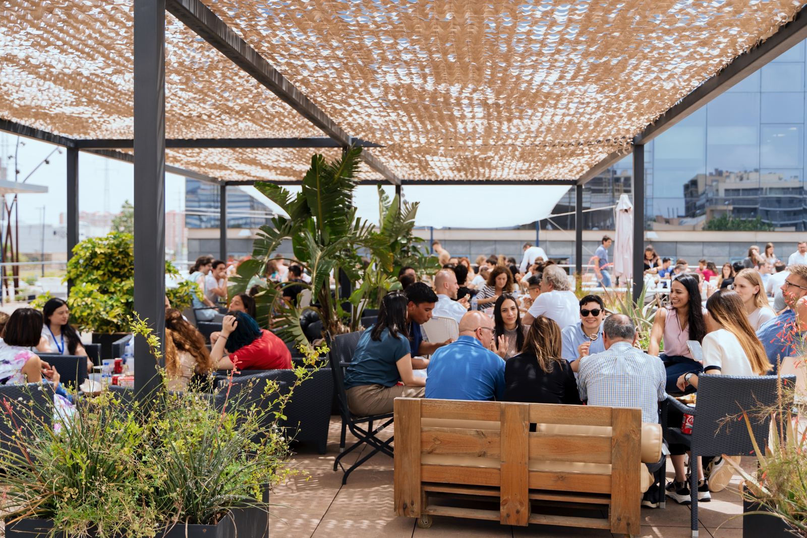 Evento en terraza para empresa